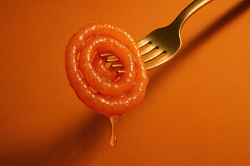 Indian Sweet – Kaju Katli Stack with Silver fork