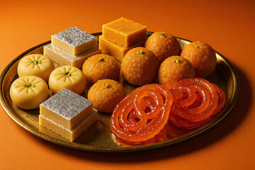 Indian Sweets – Jalebi Stack on Plate