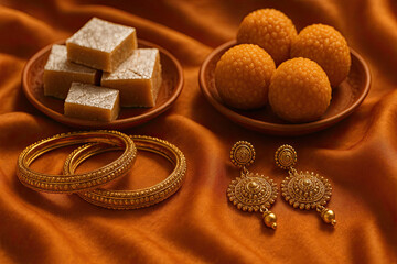 Kaju Katli Stack with Silver Leaf