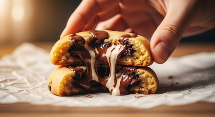 Indulge in gooey chocolate chip cookies and treat yourself to a delicious, satisfying snack