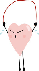 illustration of heart cute cartoon jump the rope png file