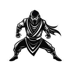 Ninja Man Silhouette vector
