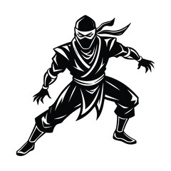 Ninja Man Silhouette vector