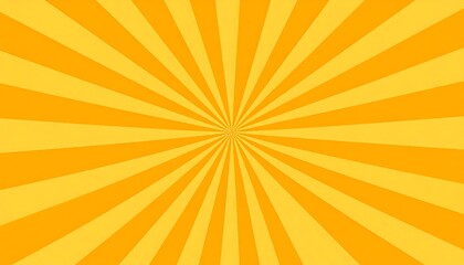 Abstract sunburst design with yellow and orange radial beams