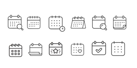 calendar set icon 
