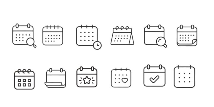 calendar set icon 