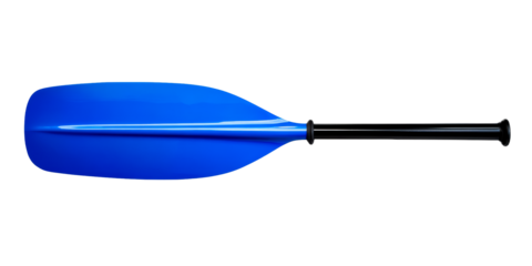Blue Kayak Paddle Isolated on White Background, cut out transparent