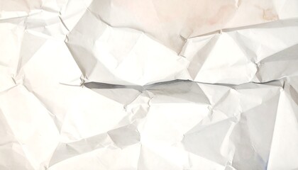 Obraz premium Detailed top-down shot of heavily crumpled, white paper with shadows