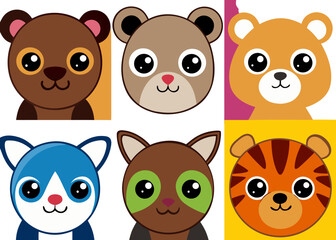 Animal Icon Set Vector — Wild, Farm, and Pet Animal Symbols Collection