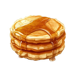 Delicious stack of fluffy pancakes with syrup food photography culinary delight