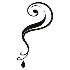 A vector design silhouette illustration with black ink