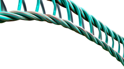 Twisted Metal Cable Abstract, cut out transparent