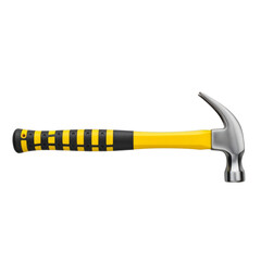 Yellow and Black Claw Hammer isolated on a transparent background