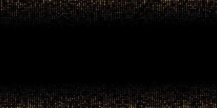 Golden gradient halftone background. Shining comic glitter texture. Pop up dotted sparkles pattern wallpaper. Retro design template for banner, flyer, poster, presentation. Vector illustration