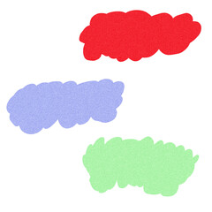 Colorful Abstract Cloud Shapes on Black Background for Vibrant Creative Designs