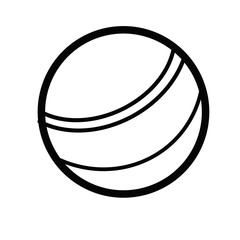 Simple Outline of a Round Ball for Sports and Recreation Illustrations and Designs