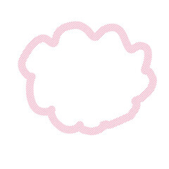 Abstract Pink Cloud Shape with Curvy Edges for Creative Design Projects and Illustrations