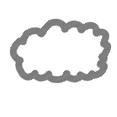 Creative blank speech bubble with wavy edges for various design and communication purposes