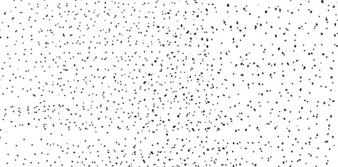 Snow, stars, twinkling lights, rain drops on black background. Abstract vector noise. Small particles of debris and dust. Distressed uneven grunge texture overlay.