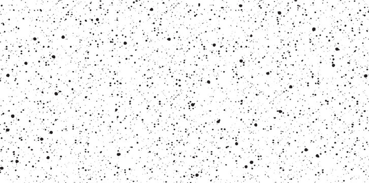 Snow, stars, twinkling lights, rain drops on black background. Abstract vector noise. Small particles of debris and dust. Distressed uneven grunge texture overlay.