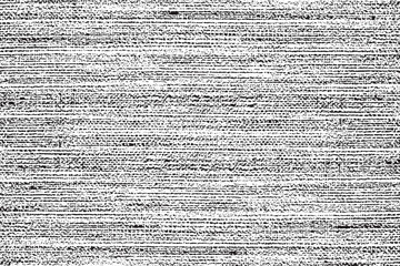 Naklejka na ściany i meble Vector fabric texture. Distressed texture of weaving fabric. Grunge background. Abstract halftone vector illustration. Overlay to create interesting effect and depth. Black isolated on white. EPS10.