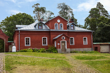 One of the buildings of the Resurrection Monastery of the Valaam Monastery on the island of Valaam in the Sortavala region of the Republic of Karelia