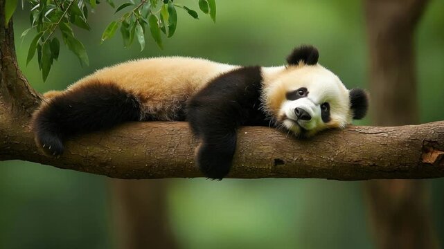  panda in tree