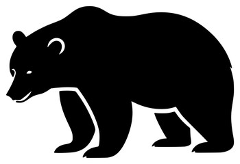 bear on a transparent background, bear, black, icon, logo, picture, silhouette 
