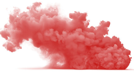 Red smoke isolated on a white or transparent PNG background. Perfect for abstract art, digital design, creative overlays, visual effects, cinematic compositions, modern graphics, and artistic projects