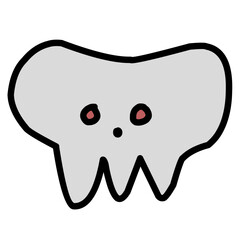 Random cartoon character. Vector illustration hand drawn.