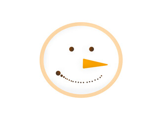 happy smiley face snow man 