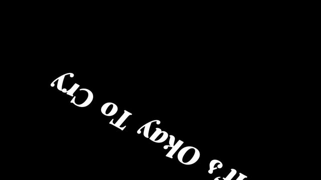 It is okay to cry and express emotions openly