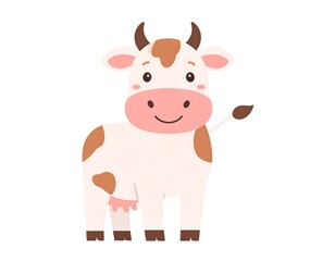 Fototapeta premium Cute cartoon cow