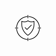 targeted security success icon sign vector