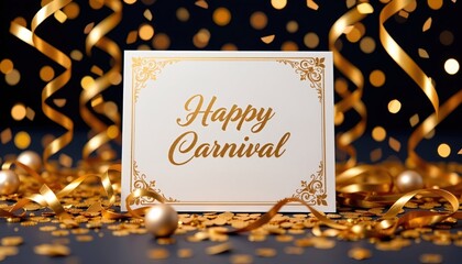 Golden Confetti Celebration at Carnival Event Festive Atmosphere Vibrant Viewpoint Joyous Concept