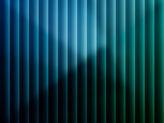 Obraz premium Blue and Green Vertical Blinds Gradient Textured Backdrop Abstract Stripes