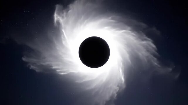 A mesmerizing total solar eclipse reveals its dramatic corona, captured in a slow cinematic zoom sun, wide shot, timelapse