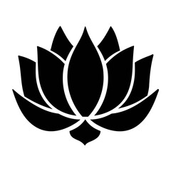 Download black lotus flower vector graphic for free beautiful floral design element illustration