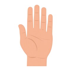 Fototapeta premium Hand palm up, light peach color