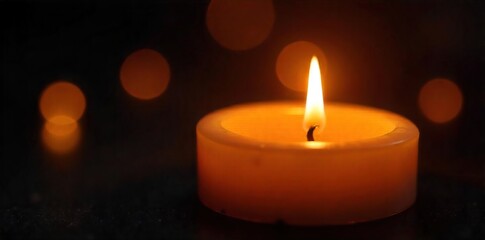 Flickering Candlelight Warm Glow in the Darkness, Perfect for Relaxation, Romance, and Spirituality