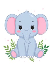 Cute elephant illustration