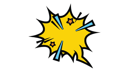 Sound effect bubble outline icon vector
