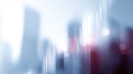 Financial graphs and digital indicators overlap with modernistic urban area, skyscraper for stock market business concept.1 Double exposure.