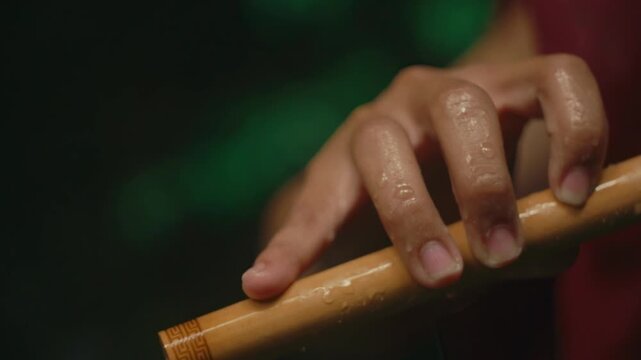 Hand, Flute, Jungle, Rainy