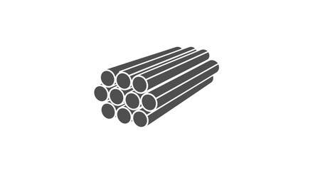 Stack of Metal Pipes Industrial Material Construction Elements.