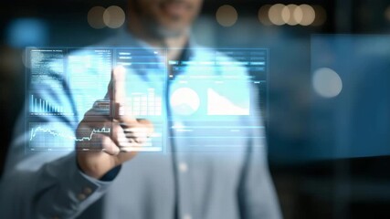 Insurance expert presenting data-driven analysis to business team, symbolizing advanced sales performance metrics, technology integration, and strategic growth in financial services. cinematic - Powered by Adobe