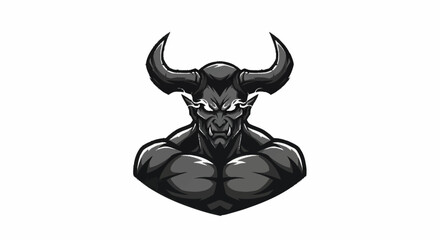 Dark fantasy character with horns, a powerful demon warrior ready for your next epic gaming or horror project, full of mystery and intense power