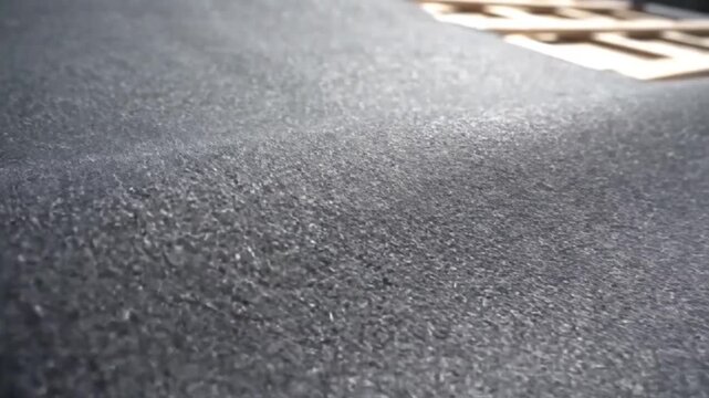 Closeup of a dark textured surface with subtle variations in light and shadow creating an abstract and gritty background.