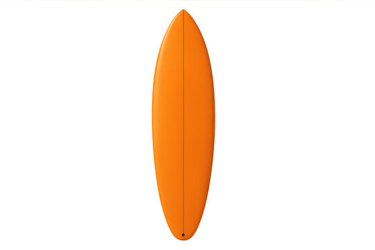 Orange surfboard ready for summer water sports activities