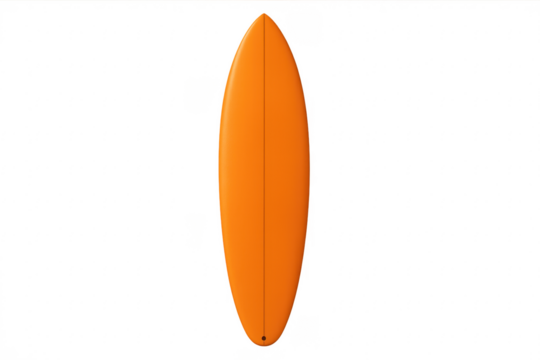 Orange surfboard ready for summer water sports activities